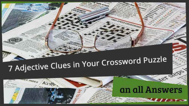 crossword clue adjectives